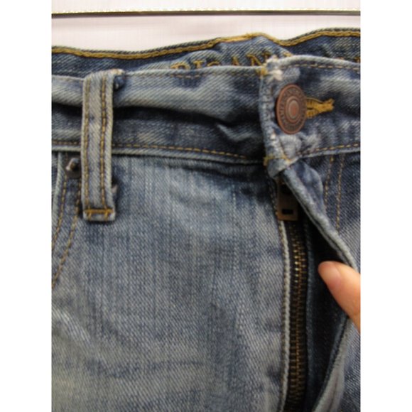 American Eagle Jeans 31X30 Straight Slim Ripped Raw Hem Ripped Grunge - Picture 2 of 9